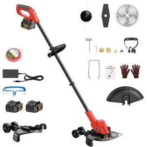 JMZR® Onkruidborstel Electrisch - Bosmaaier - Grastrimmers met Accu