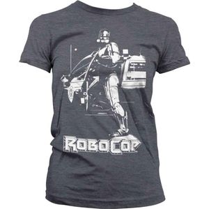 Robocop Dames Tshirt -M- Poster Grijs