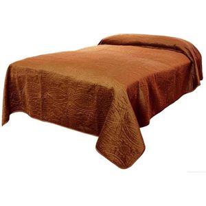 Unique Living - Bedsprei Veronica 240x280cm leather brown