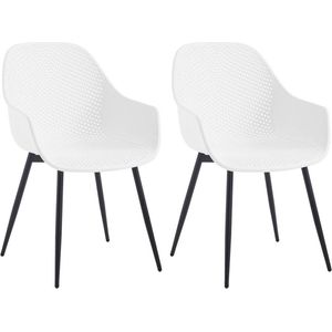 Rootz eetkamerstoelen in Scandinavische stijl - holle rug - moderne stoelen - duurzaam en stevig - ergonomisch comfort - gemakkelijk schoon te maken - 56 cm x 87,5 cm x 58 cm
