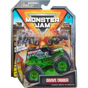 Monster Jam truck Grave Digger - monstertruck 9 cm schaal 1:64
