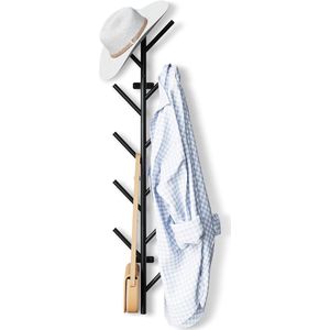 Metalen Wandkapstok - Kapstokken - Jashaken - 100cm - Zwart - Metalen