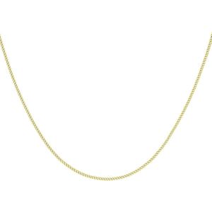 Lucardi Unisex 9 Karaat ketting gourmet - Ketting - 9 Karaat - Goudkleurig - 51 cm