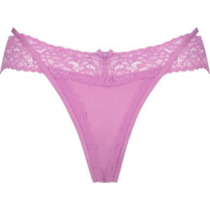 Hunkemöller Dames Lingerie String Elliena - Roze - maat XS