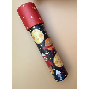 Kaleidoscope Ruimte - Space - Kaleidoscoop - Planeten - Rood - Schoenkadootje - Feestdagen - Sinterklaas - Kerst - Verjaardag - Kind - Nostalgie