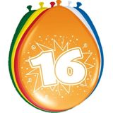 24x stuks Ballonnen versiering 16 jaar