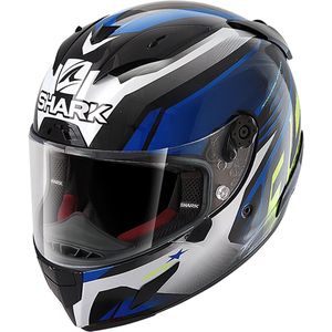 SHARK RACE-R PRO ASPY Motorhelm Integraalhelm Zwart blauw Geel - Maat XS