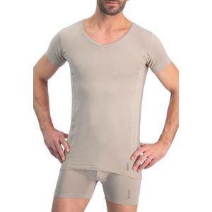 Noshirt Dry - Heren Ondershirt - Reguliere V-Hals - Anti Zweet - Supima Katoen - Khaki - Maat M