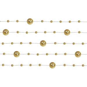 Partydeco - Slinger gouden parels - 1,3 m