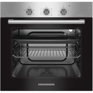 Heinner Inbouw Oven – Heteluchtoven met Grill – 62 Liter – Energieklasse A – 4 Functies – 5 Jaar Garantie – Zilver
