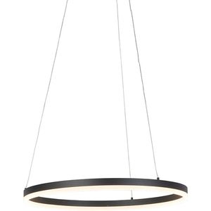 Paul Neuhaus anello - Moderne LED Dimbare Hanglamp met Dimmer - 1 lichts - Ø 595 mm - Zwart - Woonkamer | Slaapkamer | Keuken