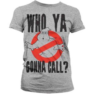 Ghostbusters Dames Tshirt -XL- Who Ya Gonna Call? Grijs