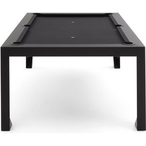 FAS Pendezza - Cubista 7ft - pool/eettafel - inclusief afdekbladen - ijzeren frame - houder voor afdekbladen - 1 delige leisteen - bureau - made in Italy - laken keuze - kantoor mancave - speeltafel - zwart - pooltafel - 224 KG - design speeltafel