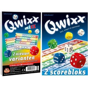Qwixx Mixx - Uitbreiding: 2 nieuwe varianten scoreblocks voor het populaire dobbelspel - Geschikt voor alle leeftijden en aantal spelers