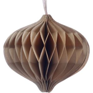 Corios - Honeycomb met glitter 'Daan' (4 stuks, 10cm, Lichtbruin)