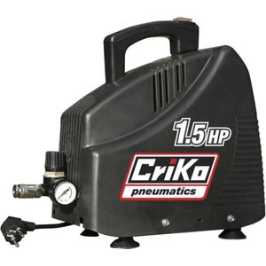 CriKo compressor - Olievrij - 1.5 PK - Handzaam - Drukmeter - Max 8 bar - C00003123BL