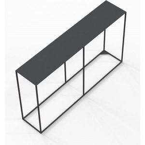 Sidetable - wandtafel - mat zwart | metaal | 150 x 25 x 70 cm | Stainiq