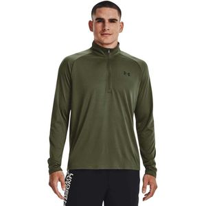 Under Armour Tech™ 2.0 T-shirt Met Halve Rits En Lange Mouwen Groen L / Regular Man