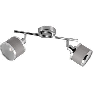 LED Plafondspot - Torna Arona - E14 Fitting - 2-lichts - Rond - Chroom - Metaal