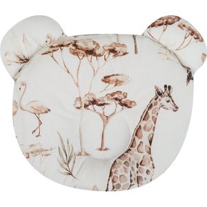 Puer Ergonomisch Hoofdkussen - Beervorm - Dierenprint - 20 x 19 cm - Baby kussen