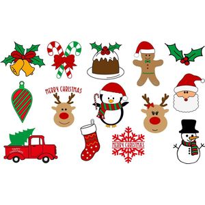 Kerst raamsticker set - Kerst - Kerst afbeeldingen - Christmas - Raamsticker - Raamsticker groot - Diverse kleuren