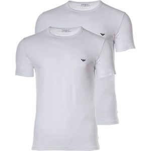 Emporio Armani 2P O-hals shirts stretch wit - S