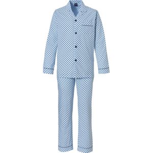 Robson Heren pyjama katoen knoopsluiting - 501 - 50 - Blauw