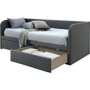 Novio Sita - kajuitbed - bedbank - met 2 laden - 90x200cm - donkergrijs