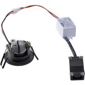 SLV Mini Inbouw LED Spot - 2,2W - Rond - 230V - Kantelbaar - Zwart
