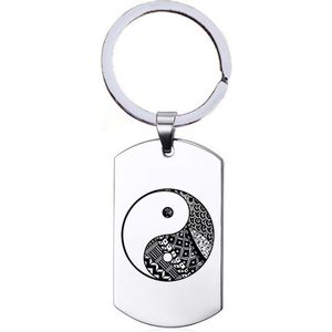 Sleutelhanger RVS - Yin Yang