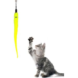 Katten speeltjes Katten Speelgoed Kattenspeeltjes Katten Hengel Worm Excl. Hengel – Geel