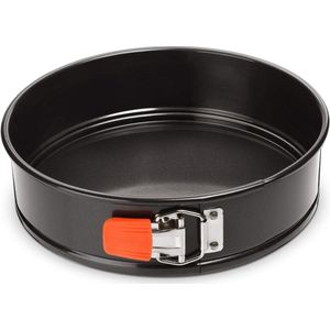 Geharde anti-aanbak bakvormen - Ronde taartvorm met beugel 20 cm zwart - Bakbenodigdheden.