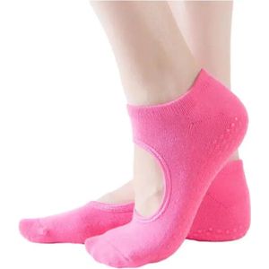 IBBO Shop - Premium Anti Slip Yoga Sokken - katoen sokken - Pilates - Piloxing - Ballet - dans sokken - maat 35 tot 40 - 1 paar - Roze