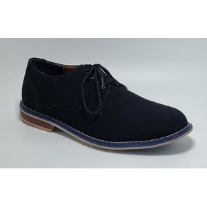 TOMSHOES - Heren Schoenen - Heren Veterschoenen - Nette Schoenen - Suède - Zwart - Maat 43