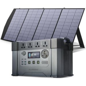 AllPowers® Zonnepaneel Set - Opvouwbaar Zonnepaneel - Inclusief 405405 mAh 1500Wh 2400W Batterij - 200W - Flexibel Zonnepaneel - Zonnepaneel Draagbaar - Zonnepaneel Camper - Monokristallijn Zonnepaneel - 18V - Daglichtpaneel - Waterdicht Zonnepaneel