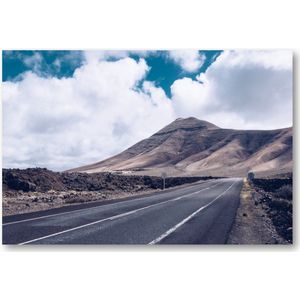 Weg door de bergen - Lanzarote - Foto op Plexiglas 90x60