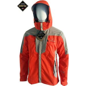 Gore-Tex® Outdoor-strategy regenjas 100% waterdicht ademend warm outer shell oranje maat S