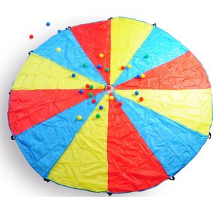 BS Toys Parachute doekspel - 3 meter | Geschikt vanaf 4 jaar | Inclusief 24 ballen