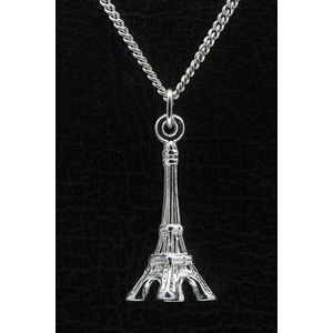 Zilveren Eiffeltoren ketting hanger