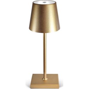 Oplaadbare tafellamp – Draadloos en dimbaar – Waterdicht – Nachtlamp Slaapkamer – 26 cm – Goud