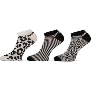 Teckel - 3 Paar - Korte Dames Sokken - Maat 36/42 - Sneakersokken - Animal - 3 Pack - 72% Katoen
