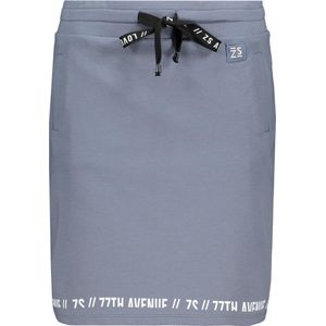 Zoso Rok Sporty Skirt With Print 242 Simone 1030/0016 Greyblue/white Dames Maat - XXL