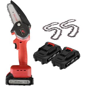 Vixson - Mini Kettingzaag - Elektrische Kettingzaag - Elektrische Zaag - Met Extra Ketting en Accu - BRENCHIE