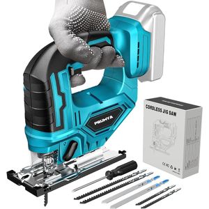 20V 65mm 2900RPM Accu Vrij Decoupeerzaag - Draagbaar Multifunctioneel Elektrisch Gereedschap voor Houtbewerking, Compatibel met Makita 18V Batterijen (Inclusief 2x Accu + Oplader)