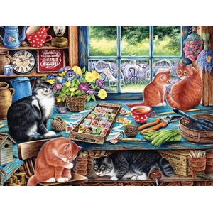 Cobble Hill easy handling puzzle 275 pieces - Cats retreat