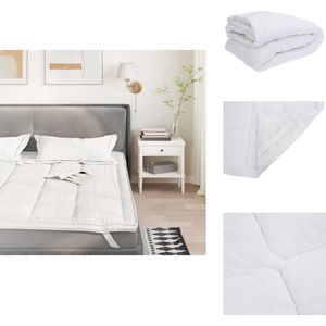 vidaXL Matrasbeschermer - Matrasbeschermers - Laken - Bedlaken - Matrasbeschermer 160x220 cm wit