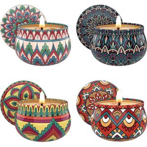 Geurkaarsen set - scented candles, aroma candles, candle gift set 4psc