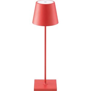 Oplaadbare Tafellamp - Dimbaar - Aluminium - Bureaulamp - Waterdicht - 38CM - Nachtlamp - Rood
