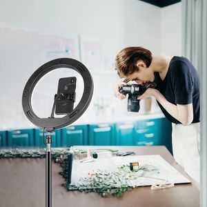 Collox LED bluetooth Ring Licht – Fotografie Fill Verlichting met Statief en Telefoonhouder, USB-Oplaadbaar - 200cm