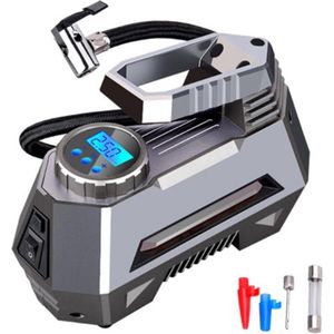 Draagbare Bandenpomp 12V - Luchtpomp - Autopomp - Lucht Compressor - Elektrisch - Voor Auto & Motor - Digitaal Scherm - 150PSI - Modern